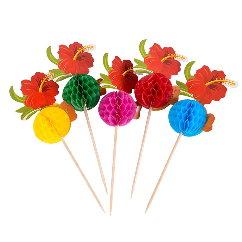 50Pc Cocktail Trinken Picks Lebensmittel Obst Bambus Zahnstocher Dessert Kuchen Stick Für Hawaiian Geburtstag Party Dekoration Hochzeit Liefert