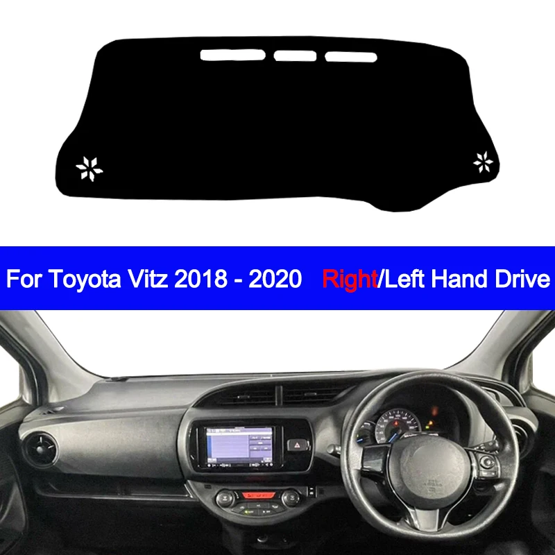 Car Auto Inner Dashboard Cover for Toyota Vitz 2018 - 2020 Center Console Protector Carpet Dashmat Sun-shade Accessories