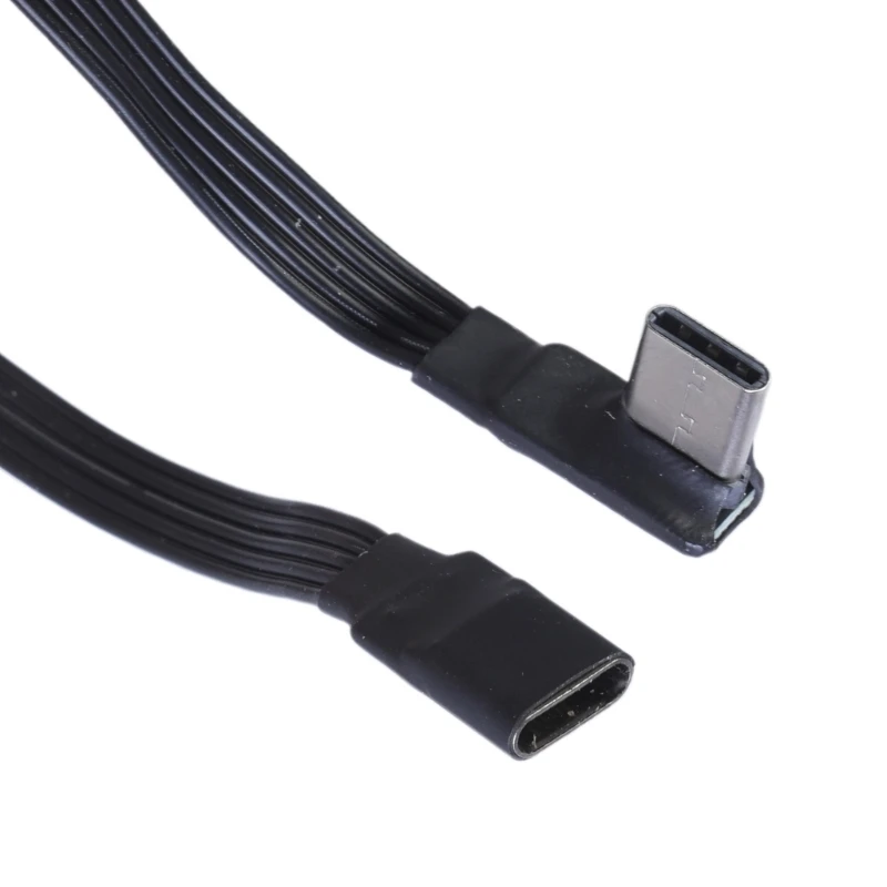 SZSU USB C Charging Cable ​90 Degree USB C Male to Female Cable ​Data Transfer 480Mbps Flat USB C Charging Cable for Laptop