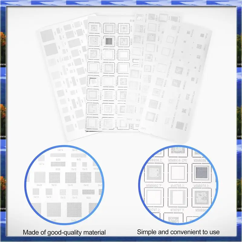 AS59 -4PCS Universal BGA Stencil For MTK MSM  Huawei Xiaomi Ipad CPU RAM PM Power IC Reball Pin Direct Heat Template