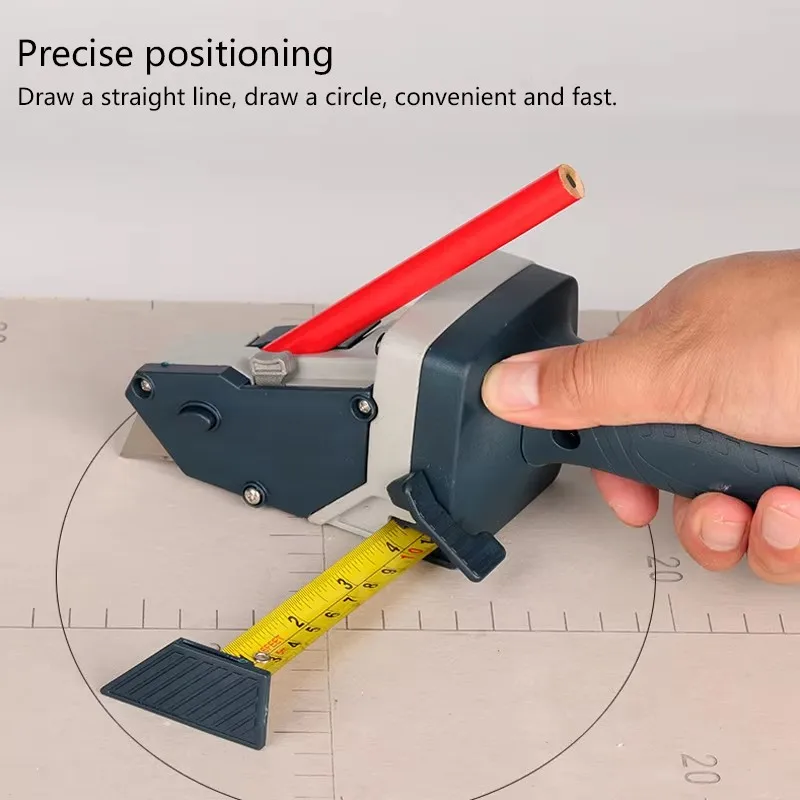 Multi Functional Gypsum Board Cutter Woodworking Decoration Tool Tape Measure Line Drawing Compass Manual Tool