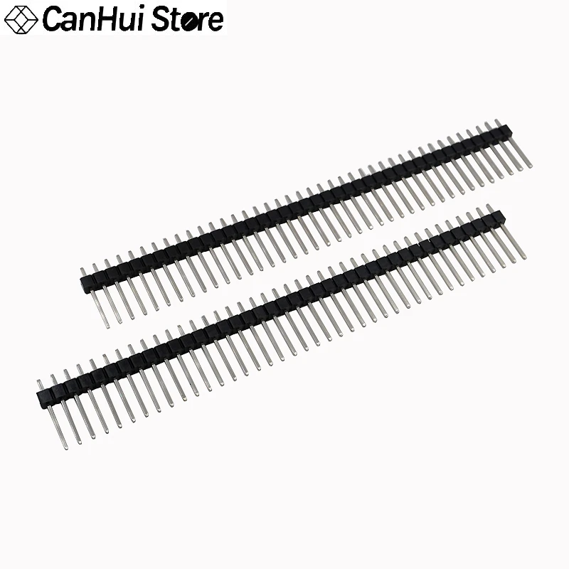 10pcs 2.54mm Pitch Single Row Breakable Male Header Needle Height Long 11 13 15 17 19 21 25 30mm 1*40P Strip Pinheader Connector