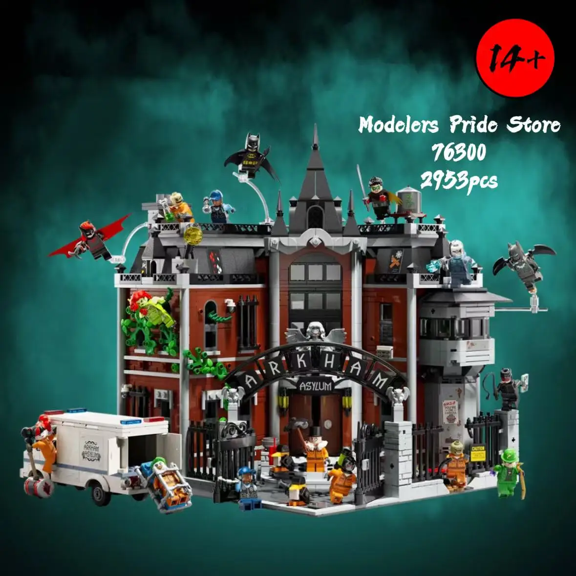 Modèle de construction d'asylum Arkham série Super héros Disney 76300, cadeau de noël, cadeau d'anniversaire