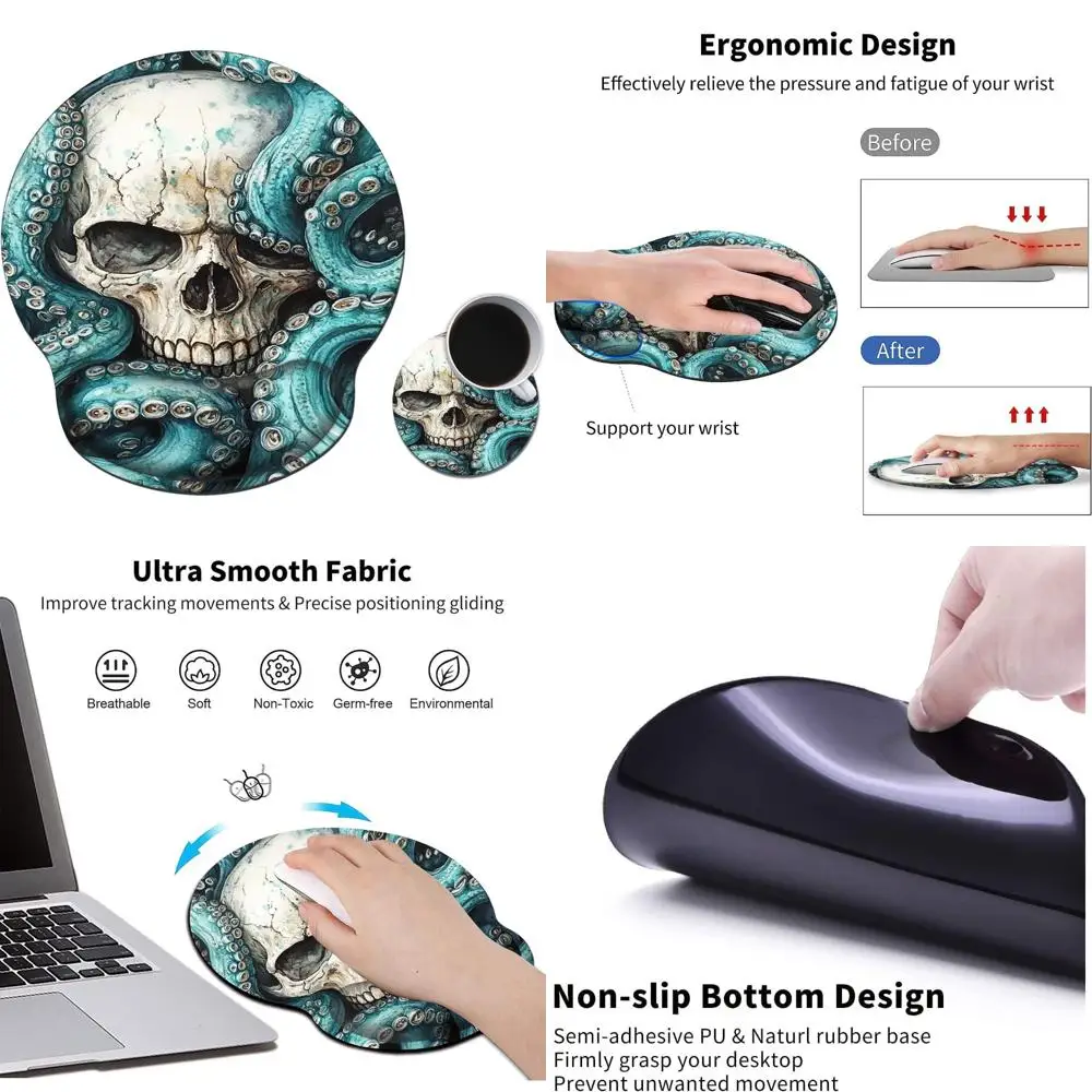 

Ergonomic Gel Wrist Support Mouse Pad for Comfort and Non-Slip Laptop Office Use