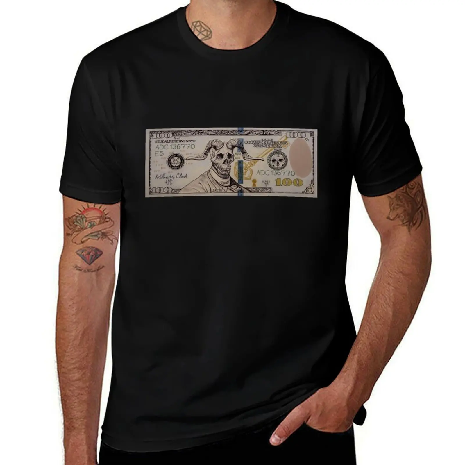 T-shirt à manches courtes avec imprimé Money's Influence, été