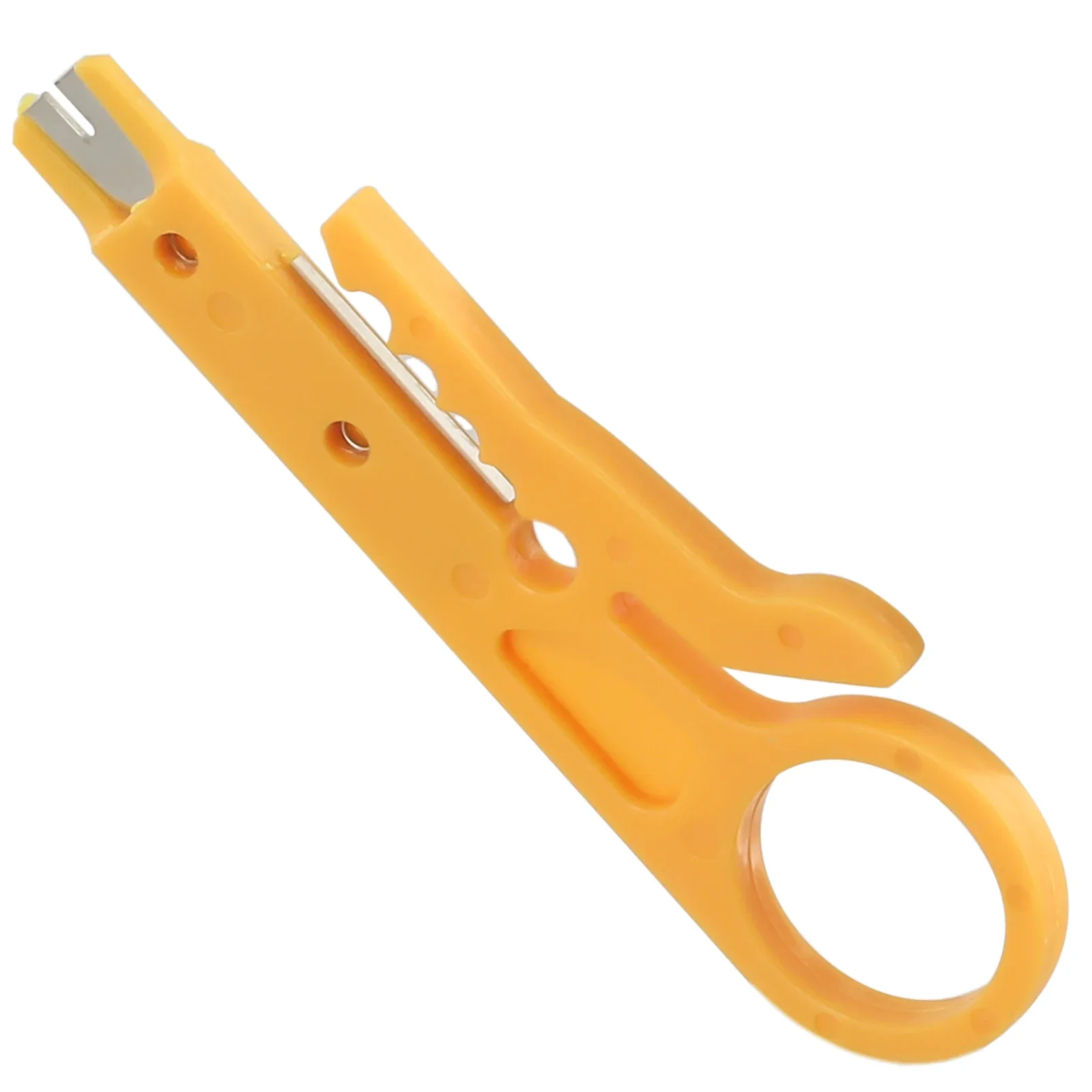 แบบพกพามัลติฟังก์ชั่นไฟฟ้าปอกใบมีด Rimper Plier Cable Wire Striper Punch Do Wn สายไฟบน Modular Connectors
