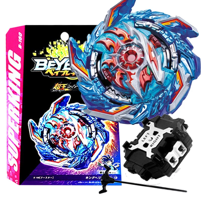 Box Set B-160 King Helios Super King B160 Spinning Top with Spark Launcher Box Kids Toys for Children