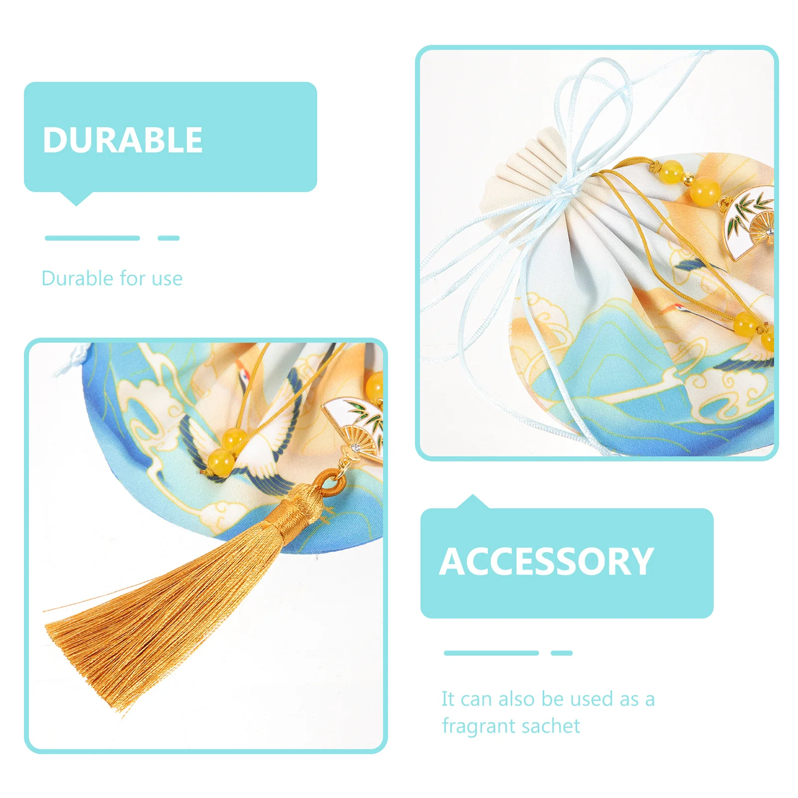 Пустой китайский саше, сумка с лавандовым ароматом, портативная декоративная маленькая сумка для хранения подарков, ювелирных изделий, сухоцветов ручной работы