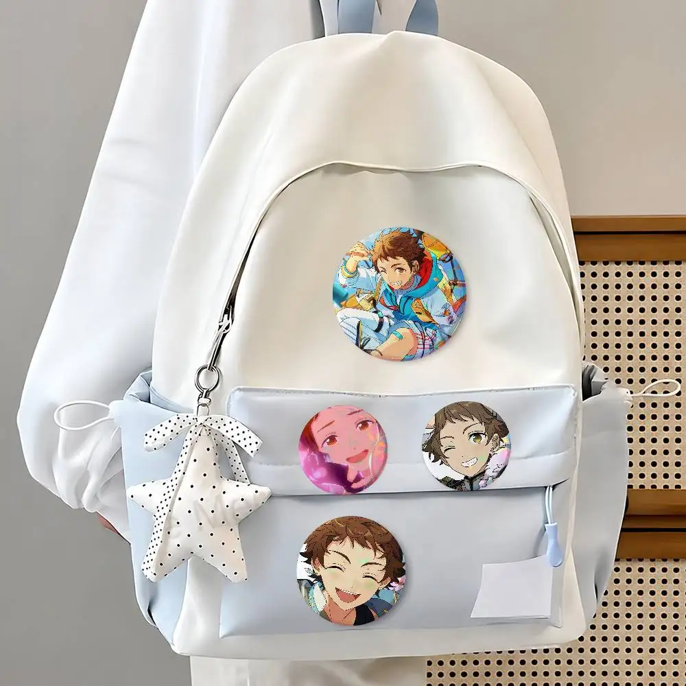 Mitsur-u Tenma-s Anime Cute Cool Round Pin Badge Set For Anime Game Music Cartoon Fans Backpack Denim Jacket Hat Decoration