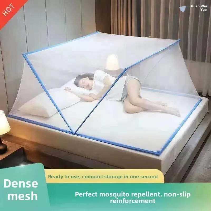 2026 New Summer Foldable Mosquito Net No Installation Required Portable Upper And Lower Bunk Bed for Students Home Use