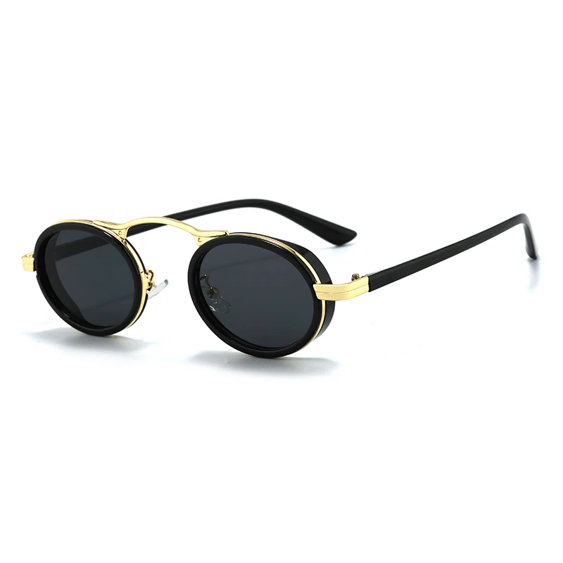 Cycling New Metal Frame Round Sunglasses Women Classic High Quality Fashion Oval Frame Sun Glasses INS Eyeglasses Men Unisex