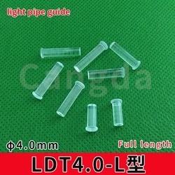 Colonna di guida della luce del PC trasparente con apertura da 4.0mm diametro 4MM diodo circolare LED patch paralume 2.54MM-42MM lunghezze multiple