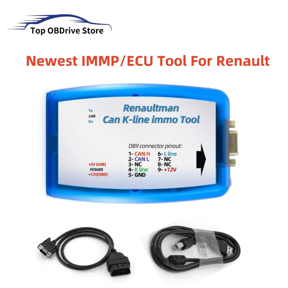 Best Immo Tool V4.09 For Renault CAN K-Line Read Write EEPROM For Renault Full Chip ECU Tool Support BD9 OBD2 Programmer