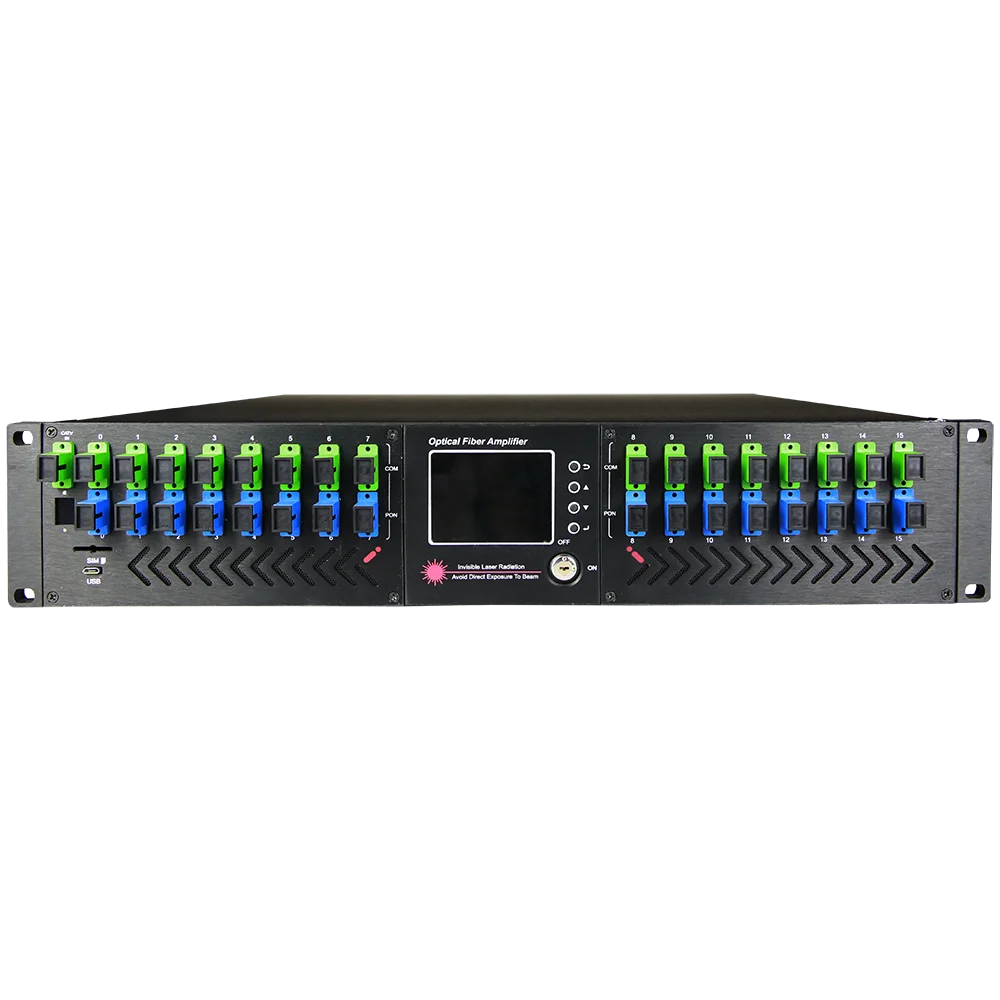 

Optical Power Amplifier Professional with WDM 16*19dBm catv edfa 16 ports 2U 1550nm CATV EDFA