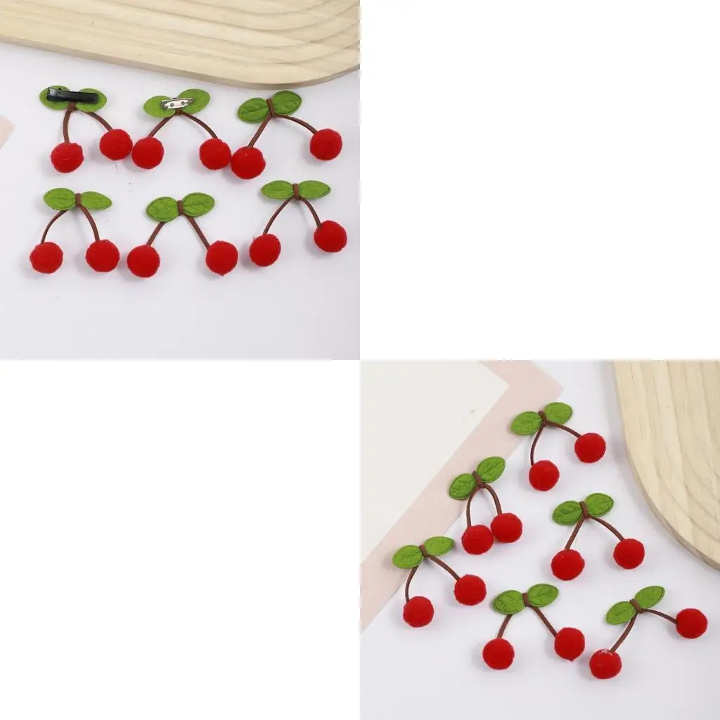 

Упаковка из 10 тканевых помпонов с фруктами, многофункциональных декоративных тканевых шариков для шитья, украшений для одежды,