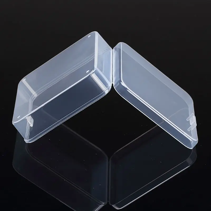 Mini contenitori di stoccaggio quadrati in plastica trasparente custodia per articoli vari custodia per Organizer con coperchio per pillole, erbe aromatiche, perline minuscole muslimate