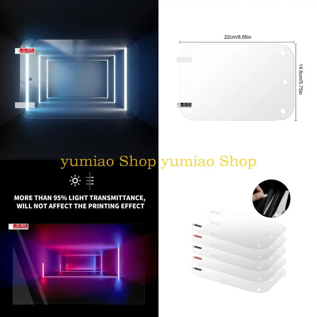 

587B Set of 5 LCD Screen Covers for Photon Mono 2 Printer Display Protections Film