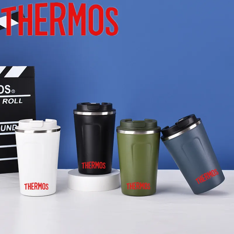 THERMOS 304 stainless steel insulated cup outdoor portable portable portable cup double-layer vacuum coffee cup