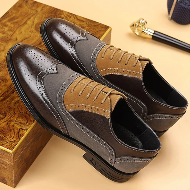 أحذية رسمية للمكتب للرجال مقاس كبير لعام 2026، أحذية زفاف رجالية مريحة ومتعددة الوظائف منخفضة القطع يوميًا