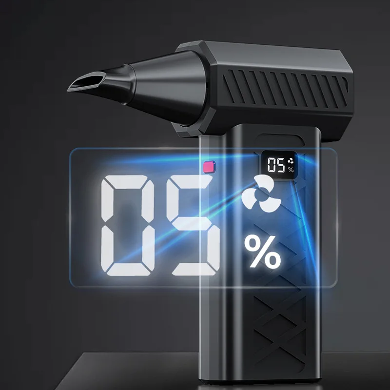 توربو مروحة نفاثة منفضة الهواء الكهربائية المحمولة 400000 دورة في الدقيقة تنظيف منفاخ أداة سيارة تهب الثلوج 6 التروس قابل للتعديل نوع C شحن