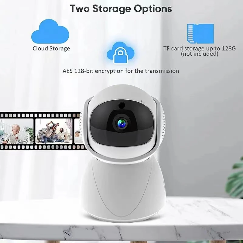 FHD Wifi PTZ camera IP CCTV bảo vệ an ninh giám sát Camera không dây thông minh tự động theo dõi màn hình bé với Google Alexa