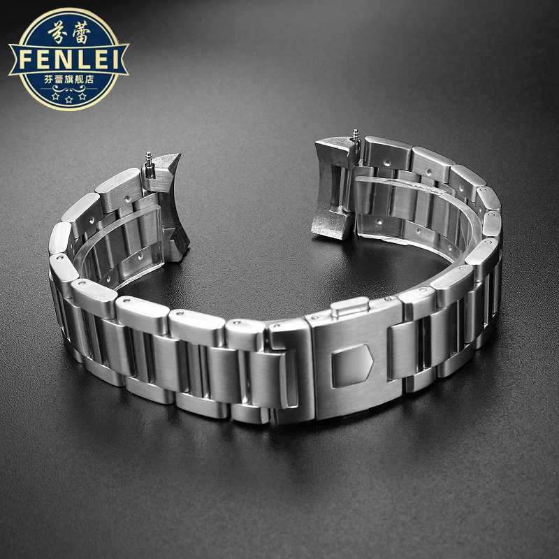 22mm 24mm Watch band FOR TAG Heuer Calera WAY201A F1 Series Bracelet Solid Stainless Steel Watch Strap Accessories Arc wristband