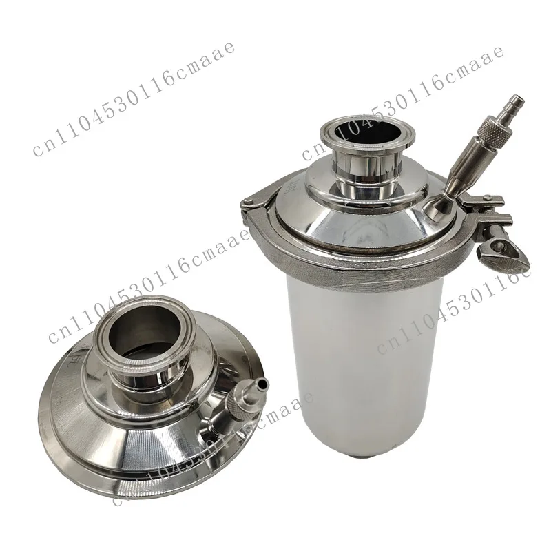 Suitable for stainless steel folding 304 pipe microporous membrane filter precision separator with exhaust valve single core