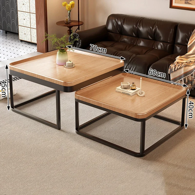 طاولات القهوة المستديرة الفاخرة خشبية مرنة طاولات القهوة لغرفة المعيشة الصغيرة الحد الأدنى في الهواء الطلق أثاث صالة Meubles العتيقة