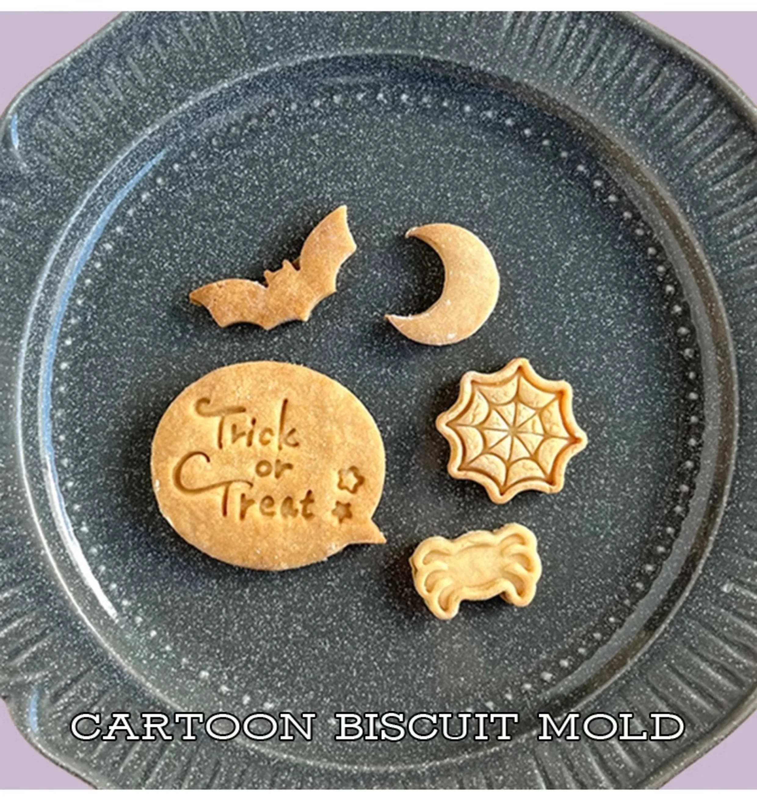 Halloween Pumpkin Ghost Theme Plastic Cookie Cutter Spider Skeleton Plunger Fondant Chocolate Mold Cake Decorating Tools