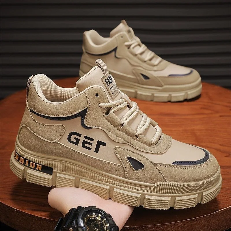 Men's 2025 Fashion Wear-Resistant High Help Work Shoes Mountaineering Labor Protection Leisure Sports Site Work Shoes