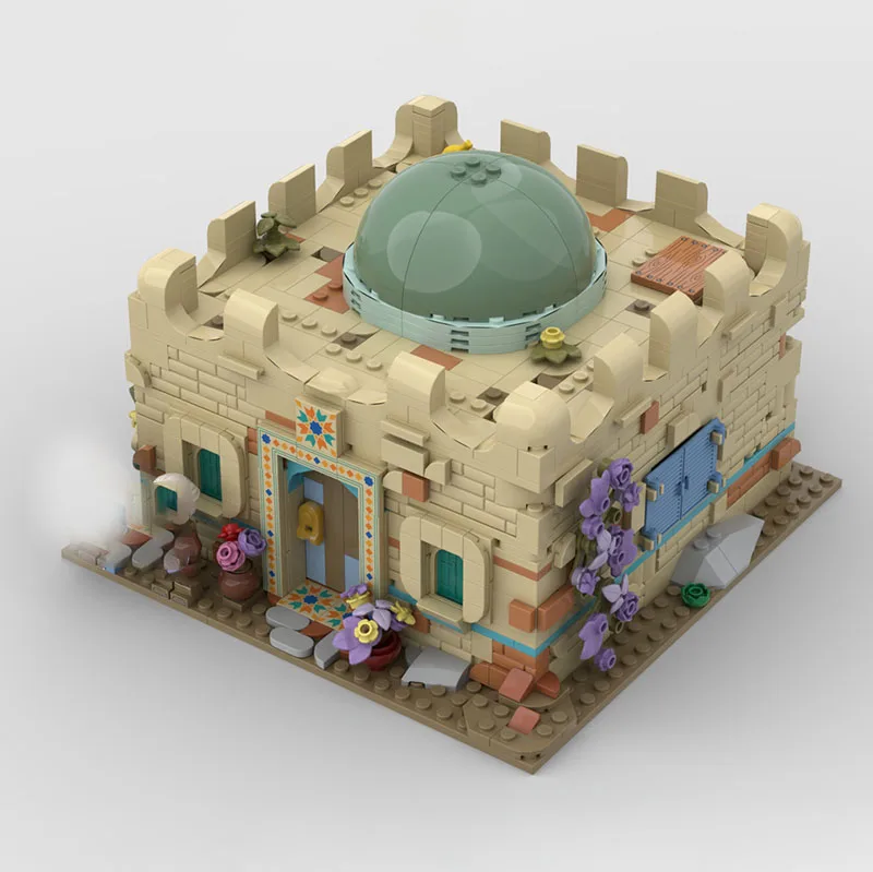 2025 New Moc Building Block Model Architecture Arab House Modular Building Block Gift Children's Toy DIY Assembly Set