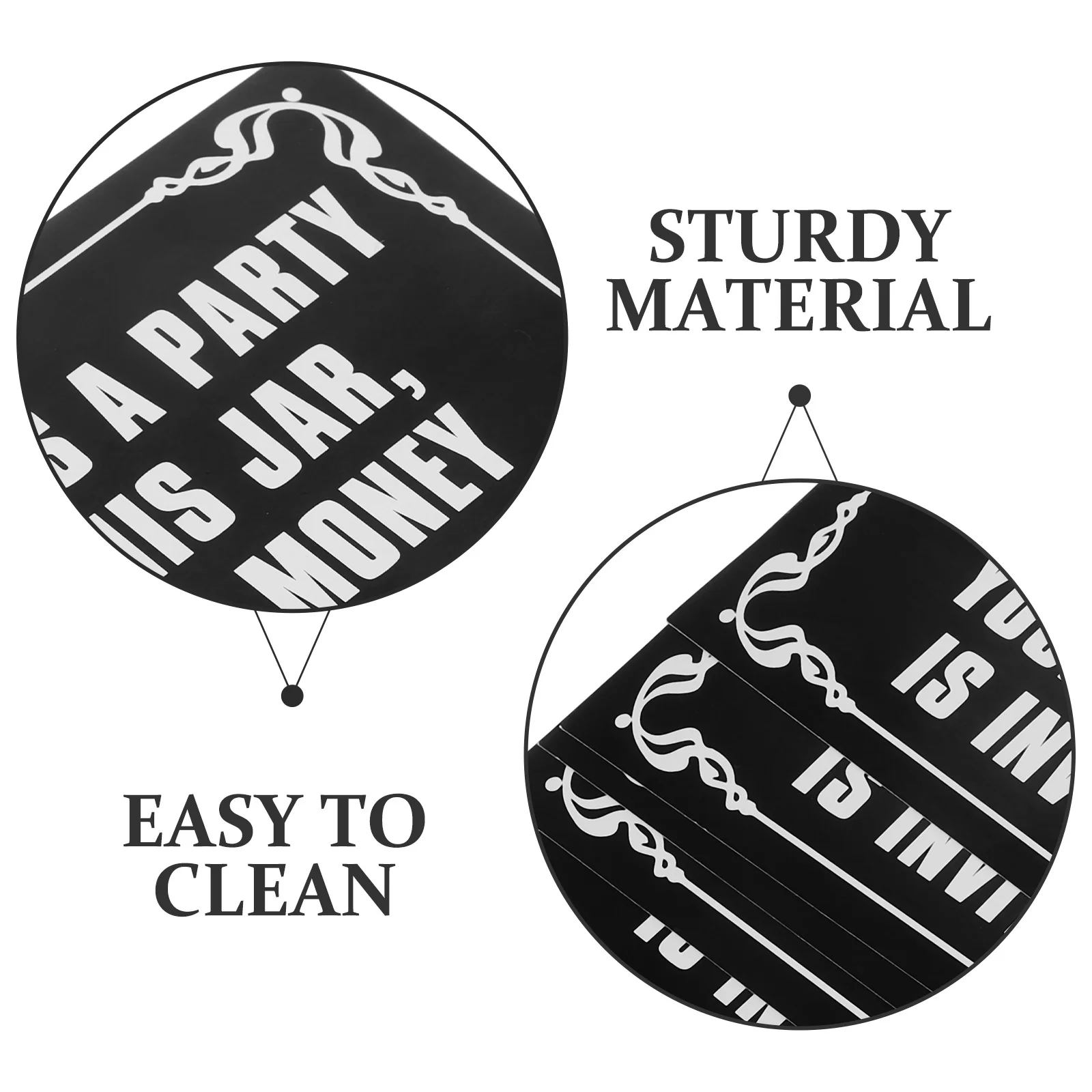 สติกเกอร์ไวนิลกันน้ำลายตลกสำหรับติดขวดใส่เงินบริจาคในร้านกาแฟ บาร์ ร้านอาหาร ติดง่าย ลอกออกง่าย ขอบคุณสำหรับการบริจาค