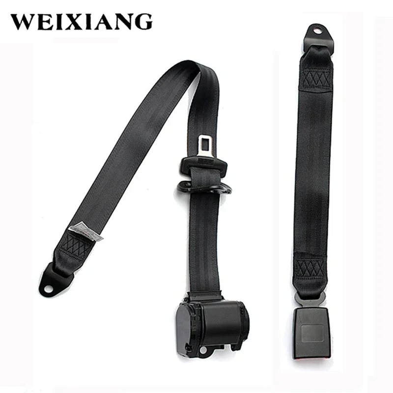 Universal ELR 3 Point Car Safety Belt Harness Car Seat Safety Harness Lap Automotive Seat Belts For Cars 3Pt  With Steel Buckle