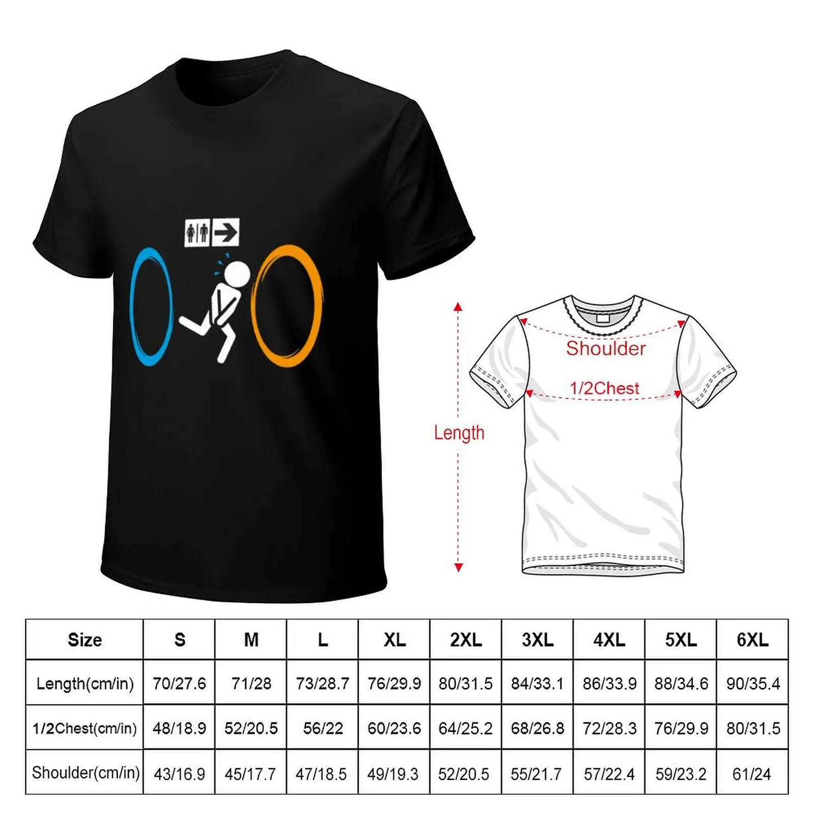 Portal T-Shirt anime t shirts for man T-Shirt
