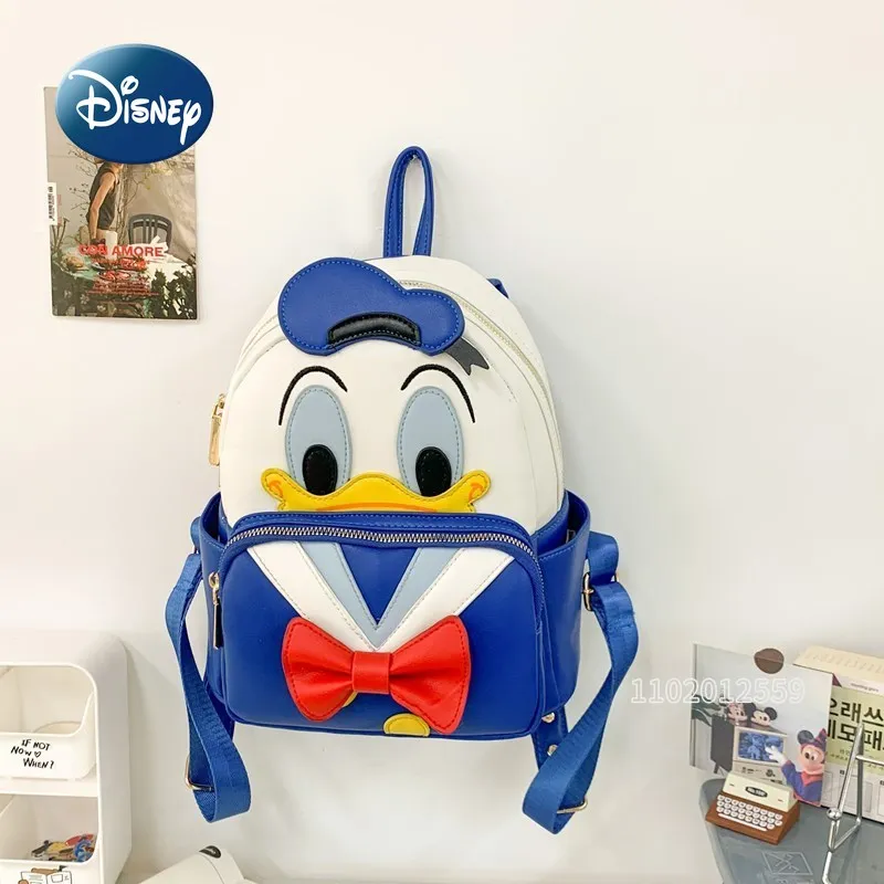 Disney New Mini Backpack 3D Cartoon Cute Women's Mini Backpack Fashion Trend Children's Schoolbag Luxury Brand High Quality