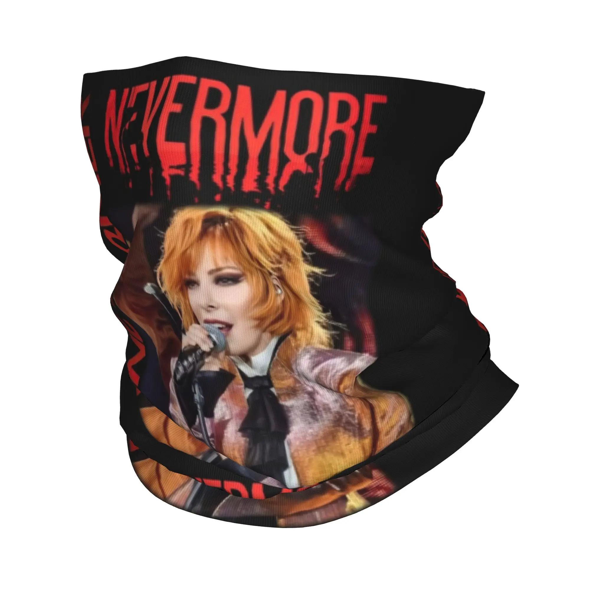 Custom Mylene Farmer French Singer  Bandana Winter Neck Warmer Men Windproof Wrap Face Scarf for Ski  Gaiter Headband