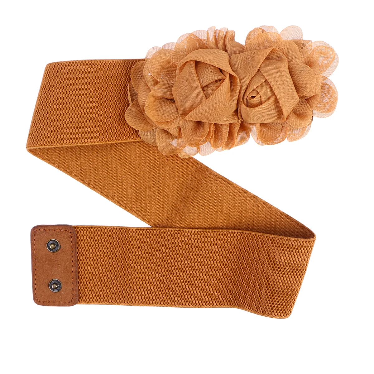 

Elastic Waistband Belt Color Wide Belts for Women Wow Floral Flower Elasticity Woman