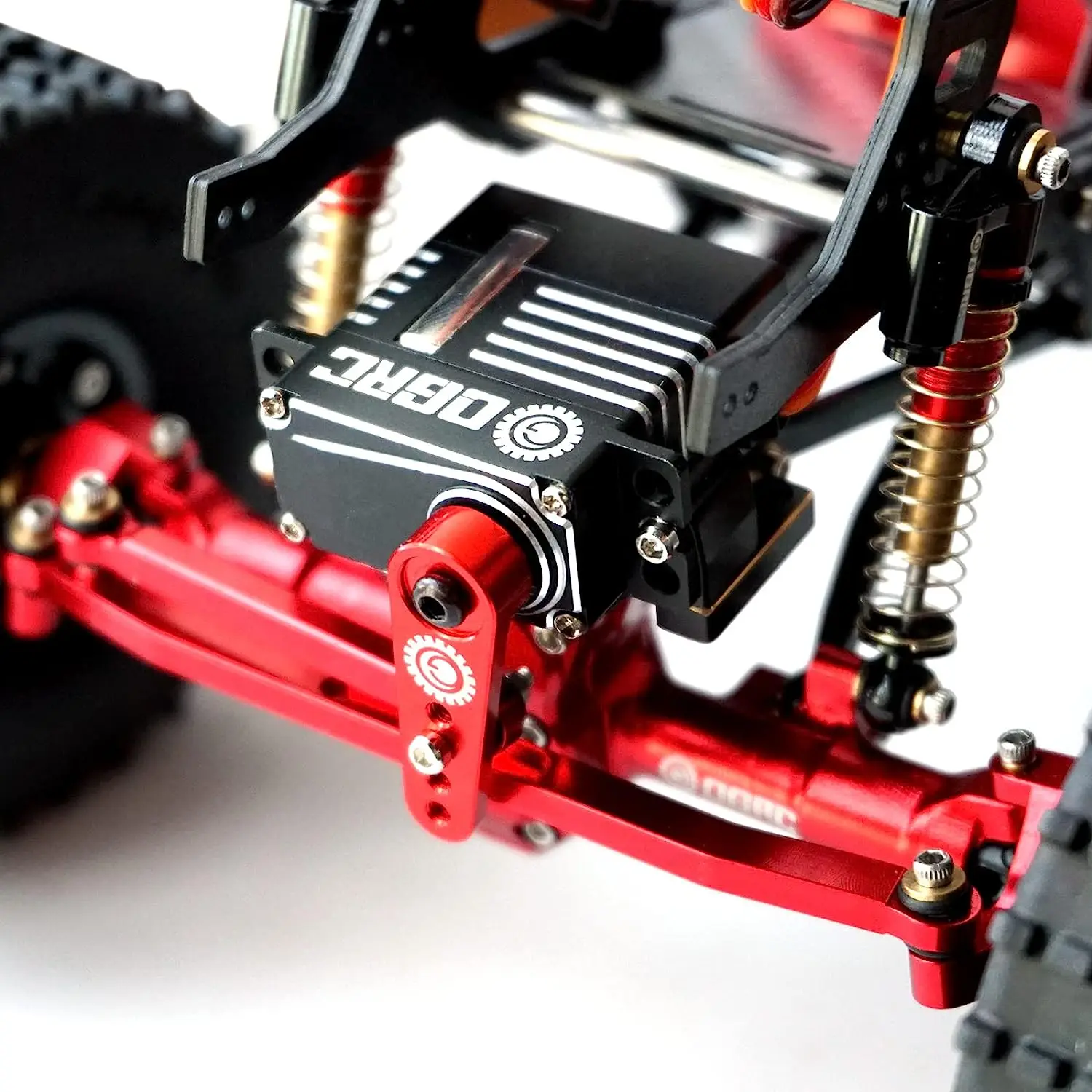 เซอร์โว OGRC SCX24 เซอร์โวพวงมาลัยแรงบิดสูง SCX24 เซอร์โวดิจิตอล เซอร์โวพวงมาลัย RC พร้อมเฟืองเหล็ก สำหรับอัพเกรด SCX24 TRX4M