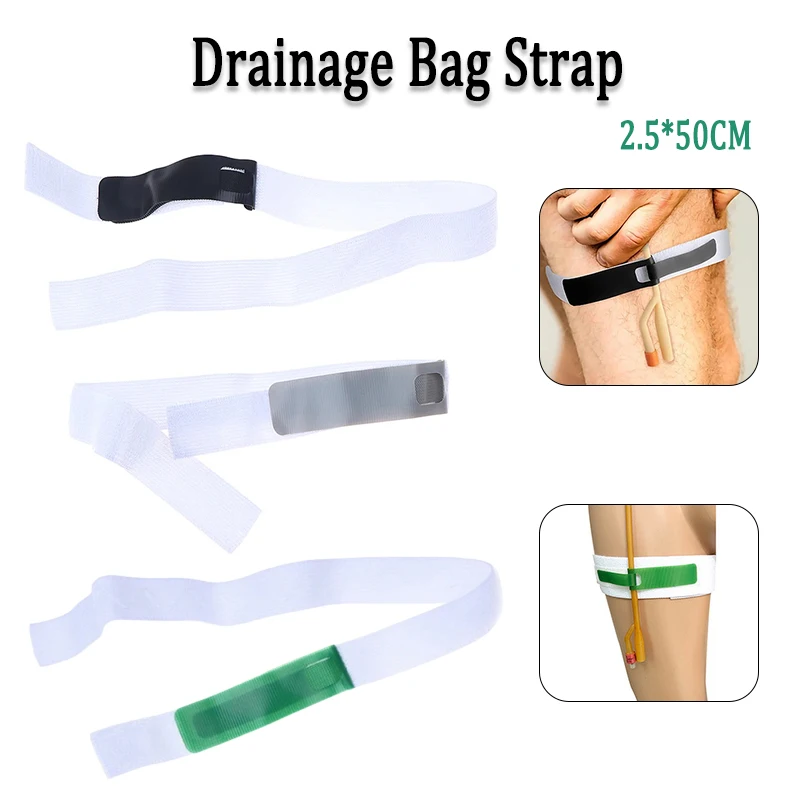 Adjustable Anti-Slip Catheter Leg Strap Urinary Drainage Tube Holder Reusable Breathable Urine Bag Leg Fixation Band