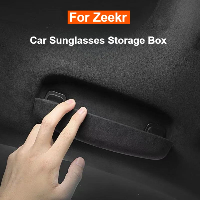 

For Zeekr 7X 001 007 009 X 2021-2026 Car Sunglasses Case Car Overhead Grab Handle Modification Suede Sunglasses Storage Case