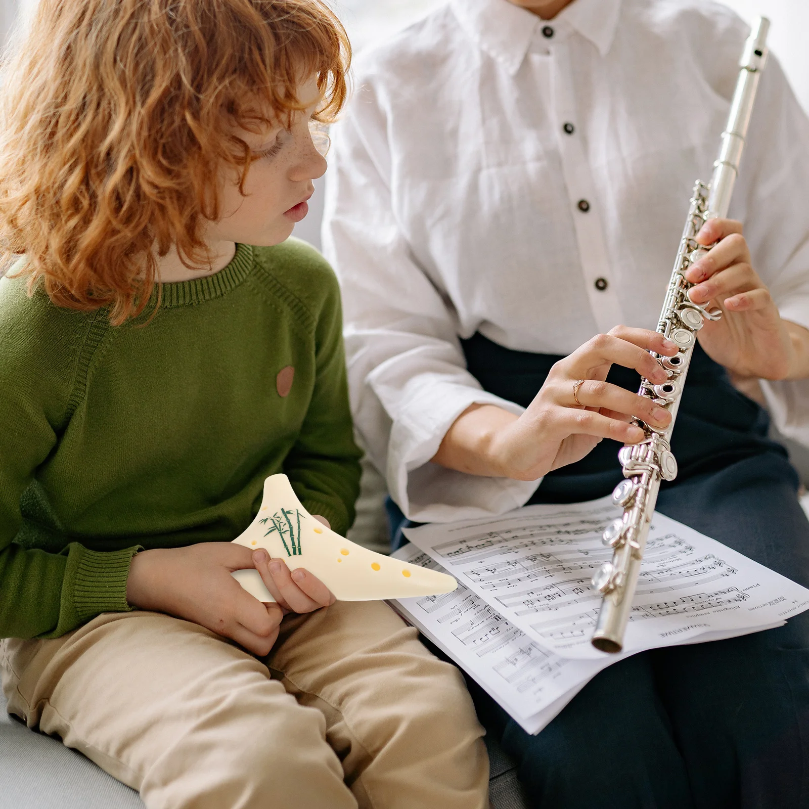 

Resin Ocarina 12 Holes Alto C Professional Musical Instrument Unbreakable Chinese Wind for Kids Beginners Educational Travel