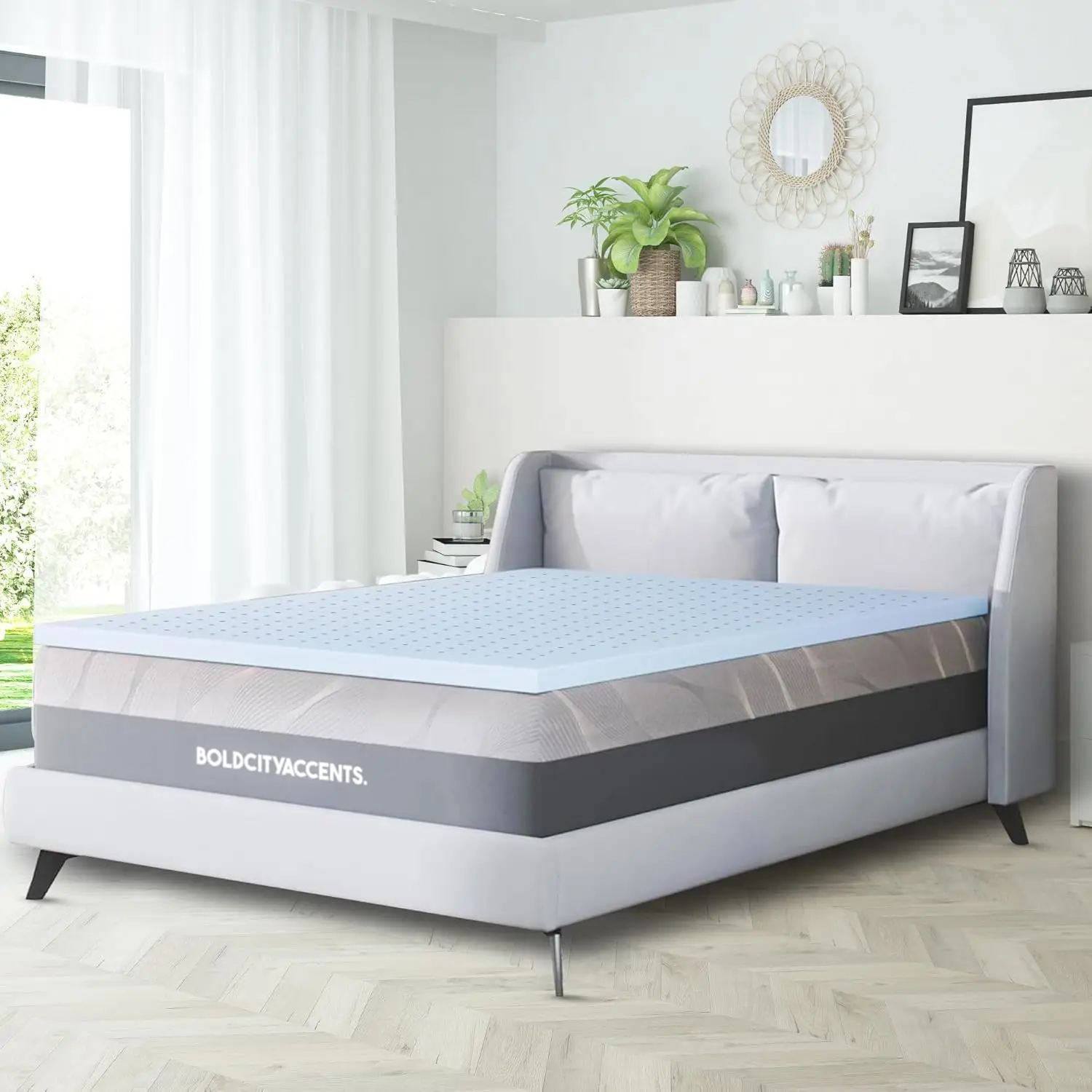 

Топпер из пены с эффектом памяти — 2 часа, полностью гелевый средний мягкий коврик для постельного белья размера «queen-size» — охлаждающий матрас-топпер Queen, Certipur-Us