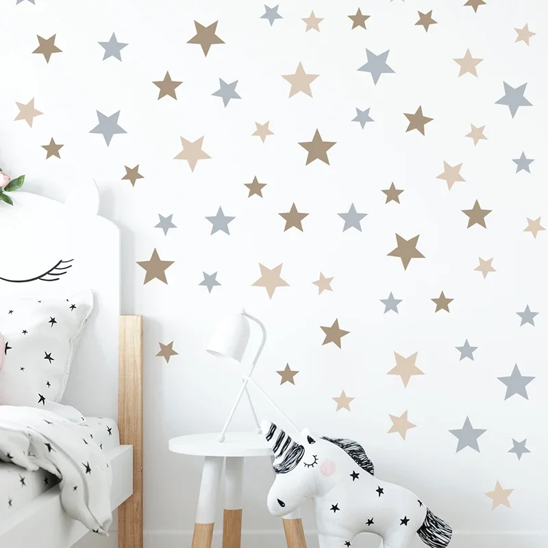 Cartoon Colorful Wall Stickers Baby Room Star Warm Kids Room Decor for Bedroom Decoration Living Room Wall Decals Kids Nursery