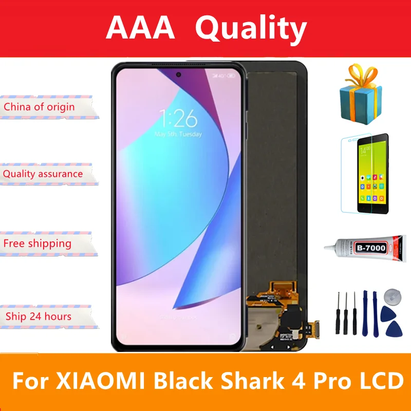 

Original For Xiaomi Black Shark 4 Shark PRS-H0/A0 LCD Display Screen with Touch Screen Digitizer For BlackShark 4 Pro 4Pro LCD