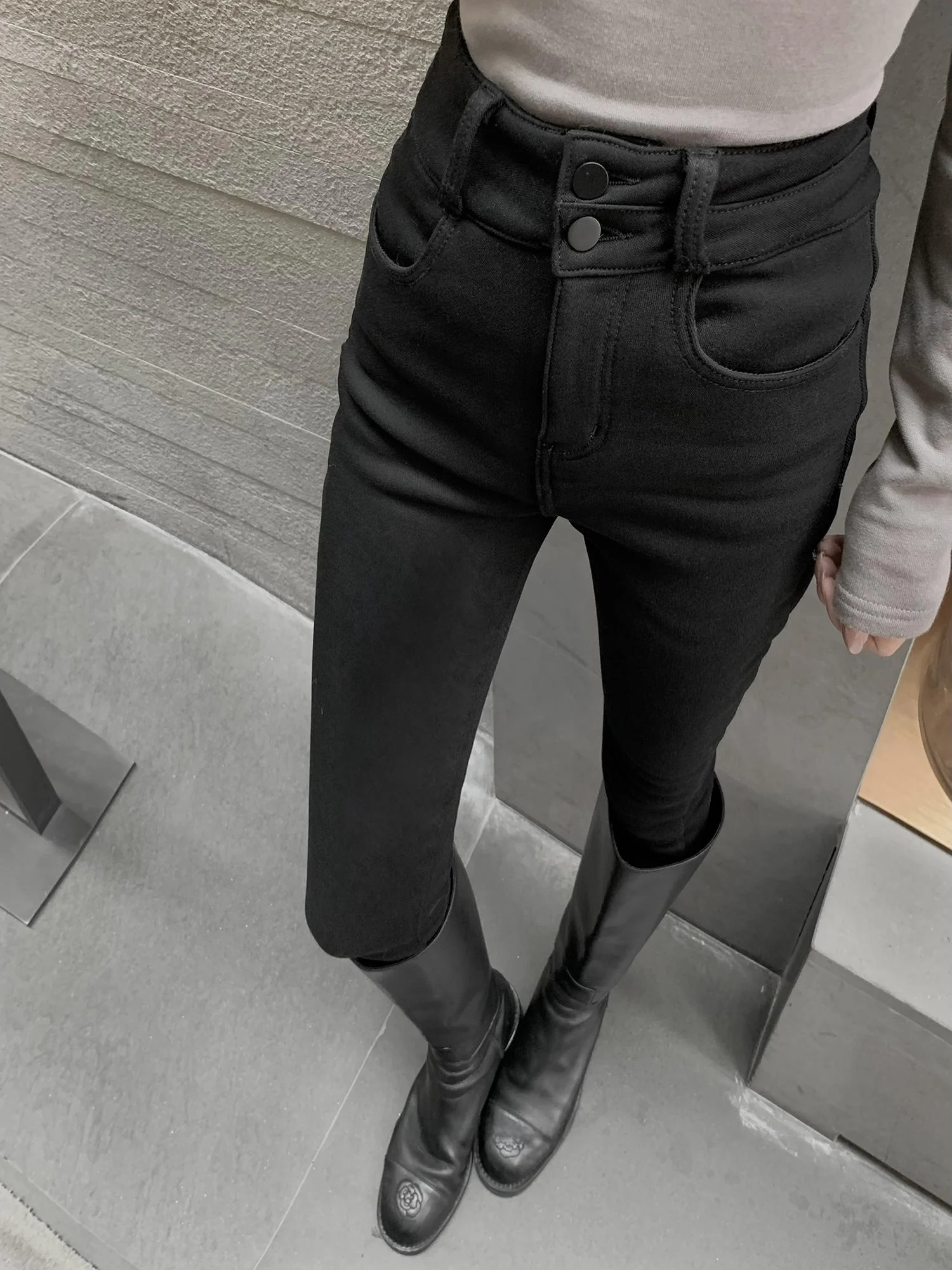 

Женские брюки Wuuus mat Formula Bla Elastic Magic Pants, облегающие, на флисовой подкладке, повседневные, с высокой талией, длинные