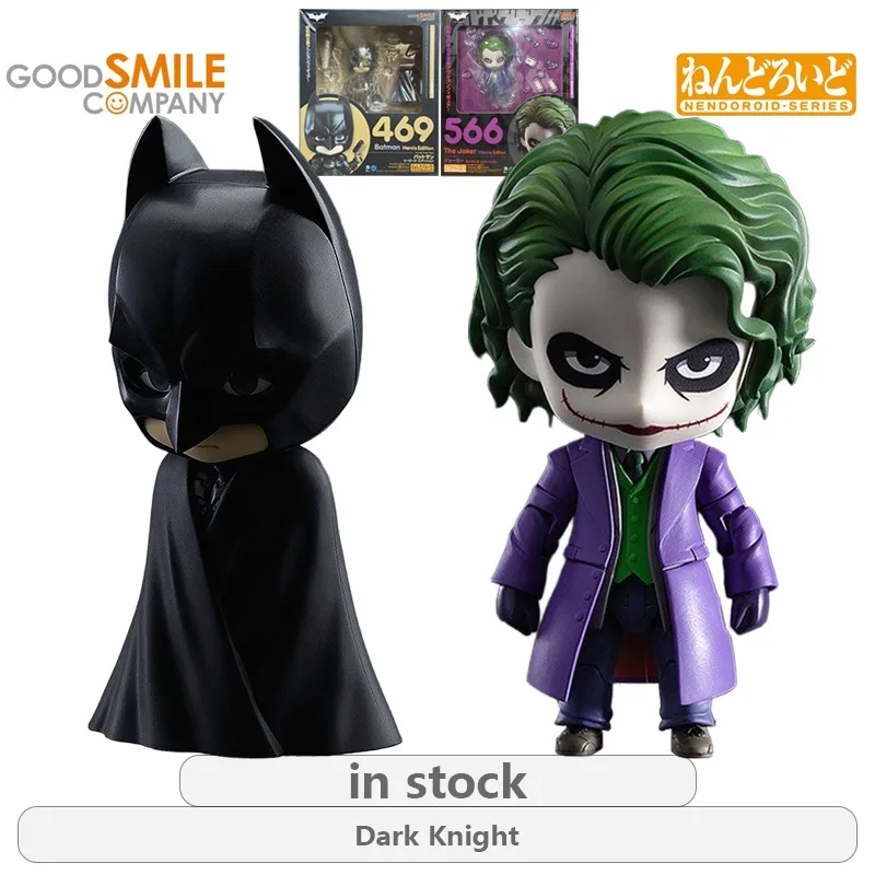 GSC Original NENDOROID Dark Knight Series 469 Batman Hero Edition\566 Joker Villains Edition Anime Action Figure Model Toys
