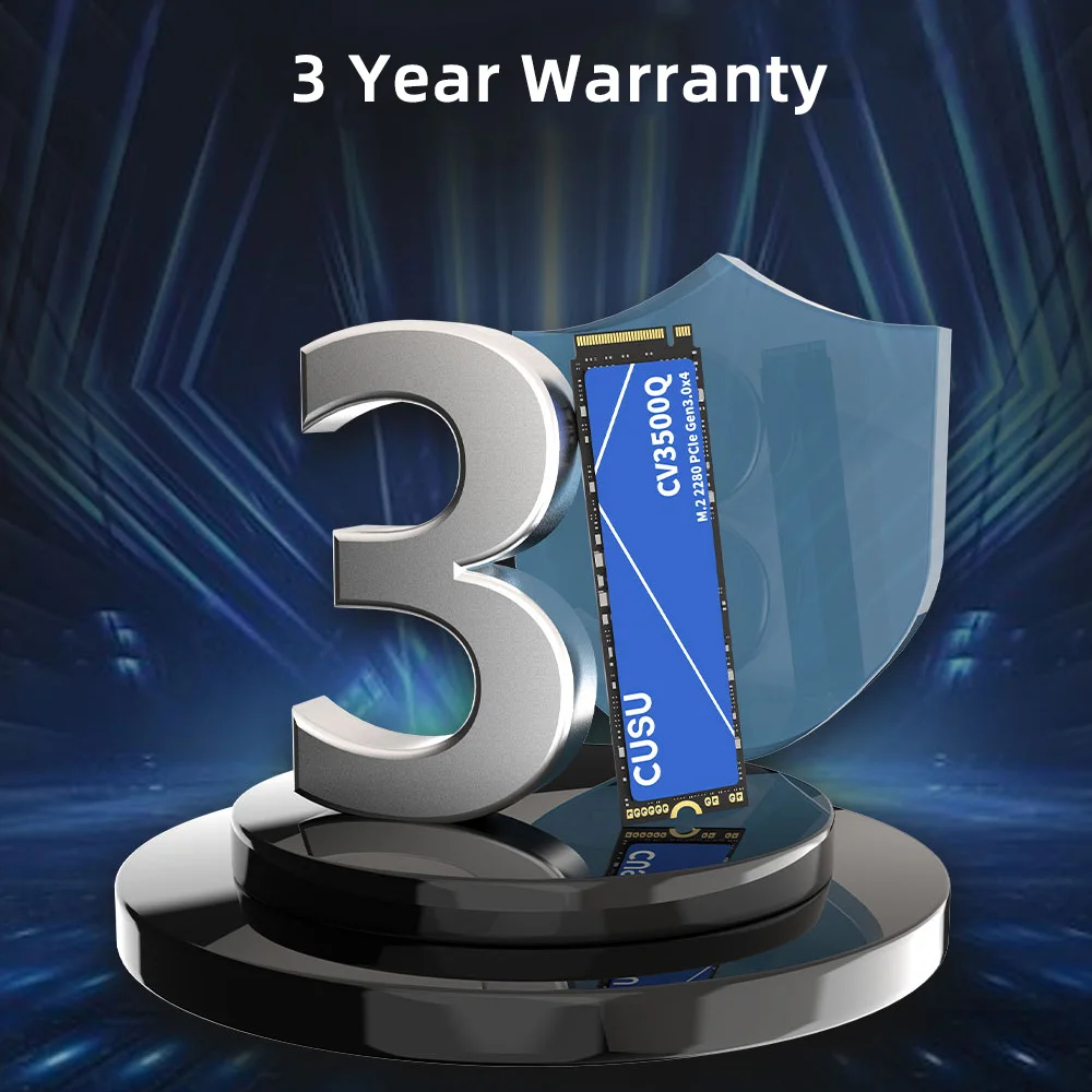 CUSU SSD 512 Go 1 To 2 To M2 NVMe PCIe3.0 M.2 SSD Disque dur SSD pour ordinateur portable de bureau