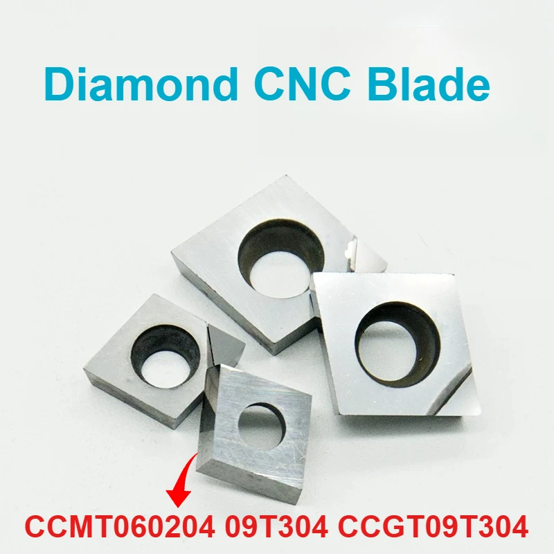 CNC Lathe Rhombus Turning Insert 2PCS CCMT060204 09T304 CCGT09T304 PCD CBN Outer Circular Cutter Tool