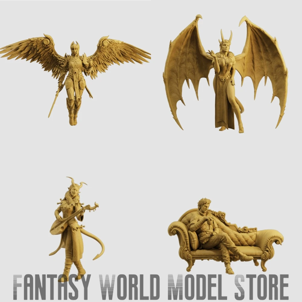 1/64 1/43 Scale 3D Printing Resin Static White Model Role Play Games Ms.Irene Mizora Teflin Bard Alfila Elves Astarion Mini Toys