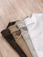 11,29 oz 320 gramos peso de algodón pesado camiseta holgada de gran tamaño para hombres Color sólido hombro caído manga corta de alta calidad